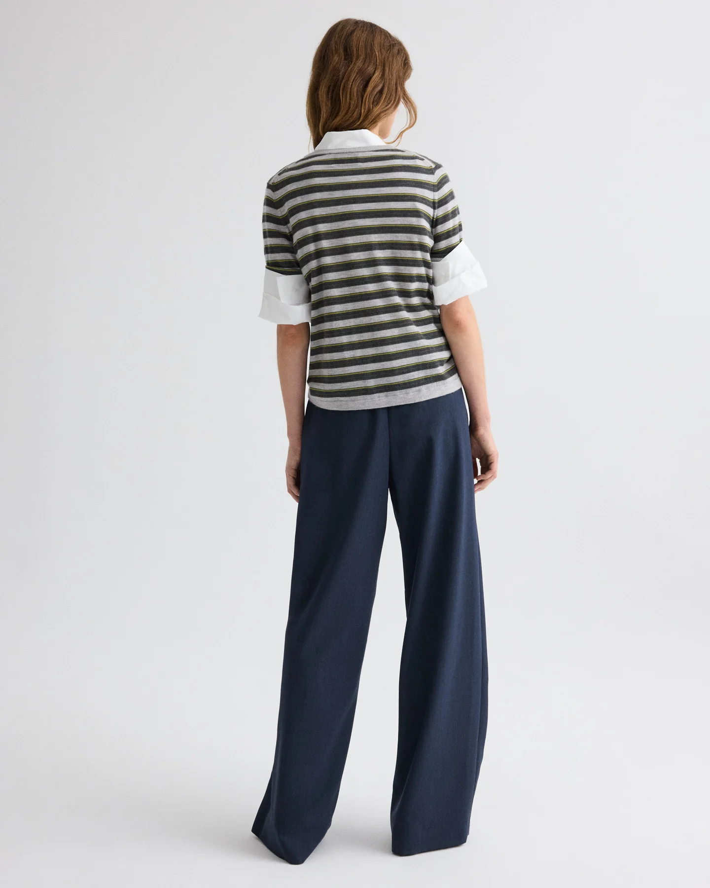 Striped True Crewneck in Superfine Cashmere - Image 5