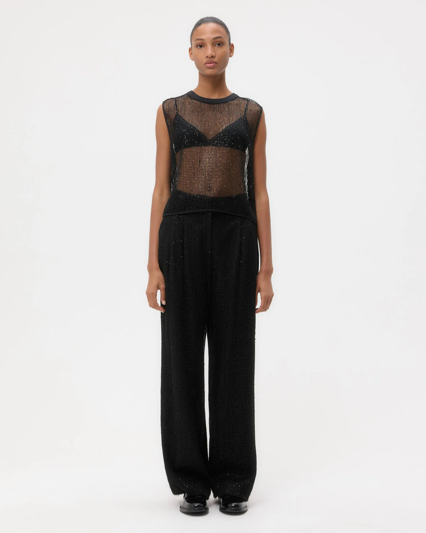 Sulli Pant in Mini Sequin Netting - Image 6