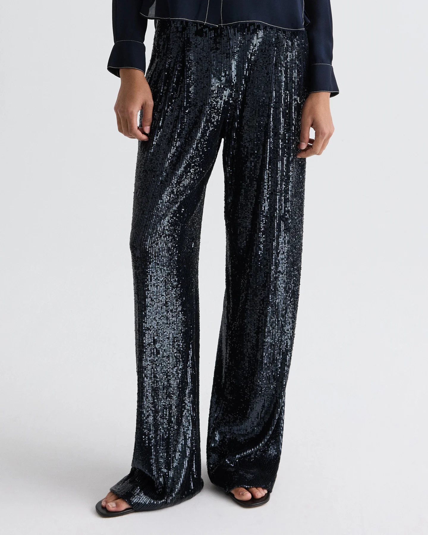 Sulli Pant in Stripe Sequin Mesh