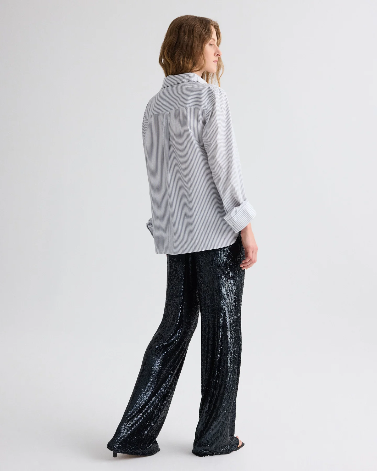 Sulli Pant in Stripe Sequin Mesh - Image 6