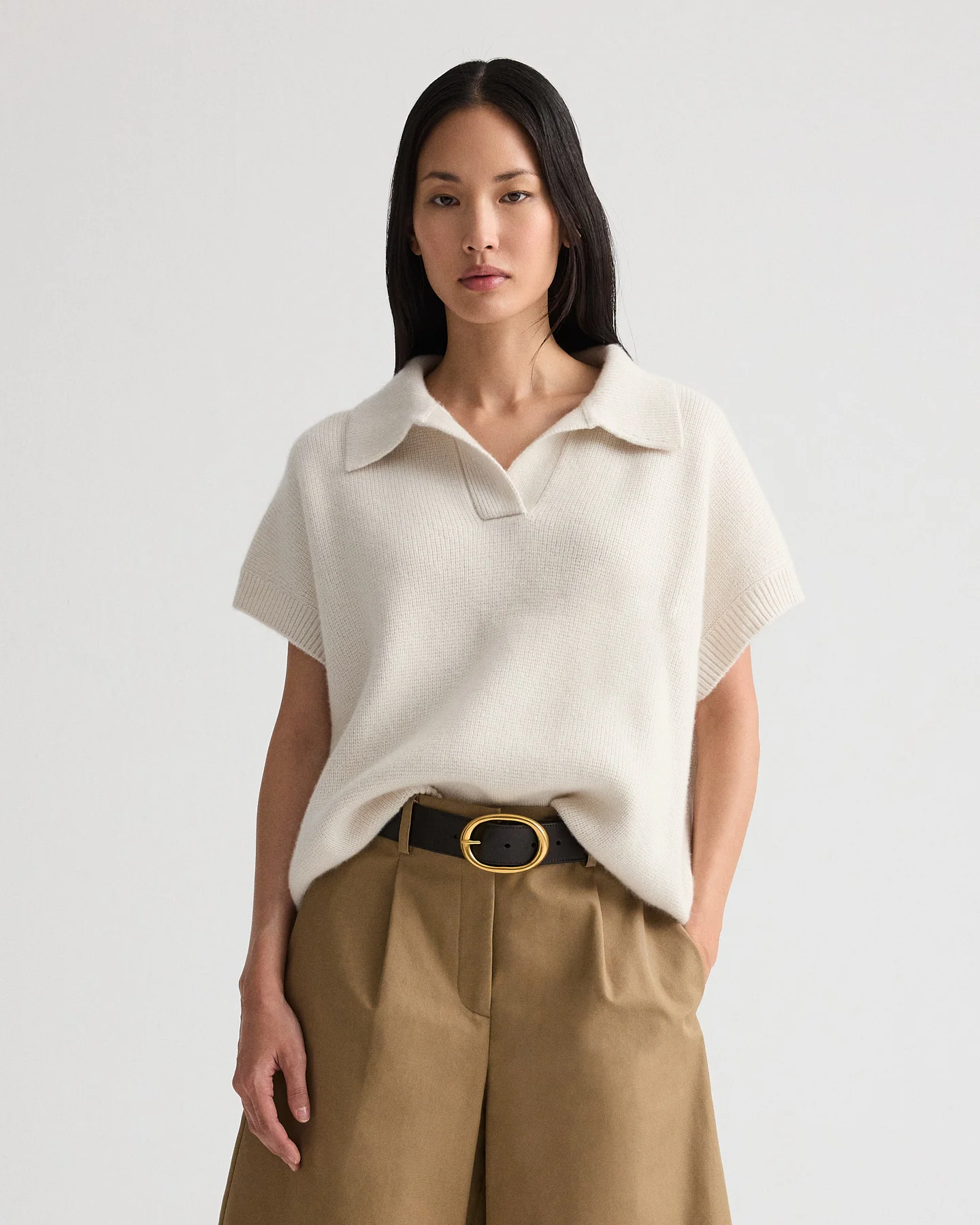 Supersized Polo in Italian Cashmere