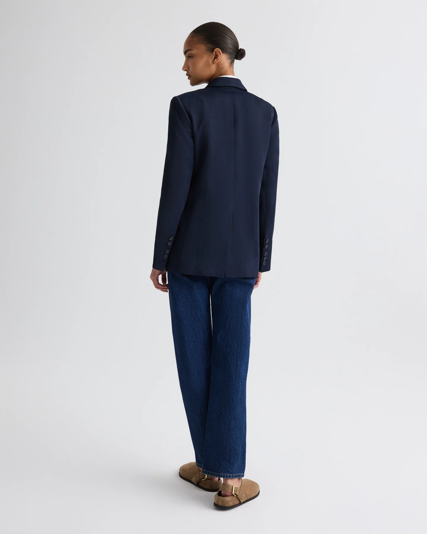 Sweetpea Blazer in Coated Viscose Linen - Image 5