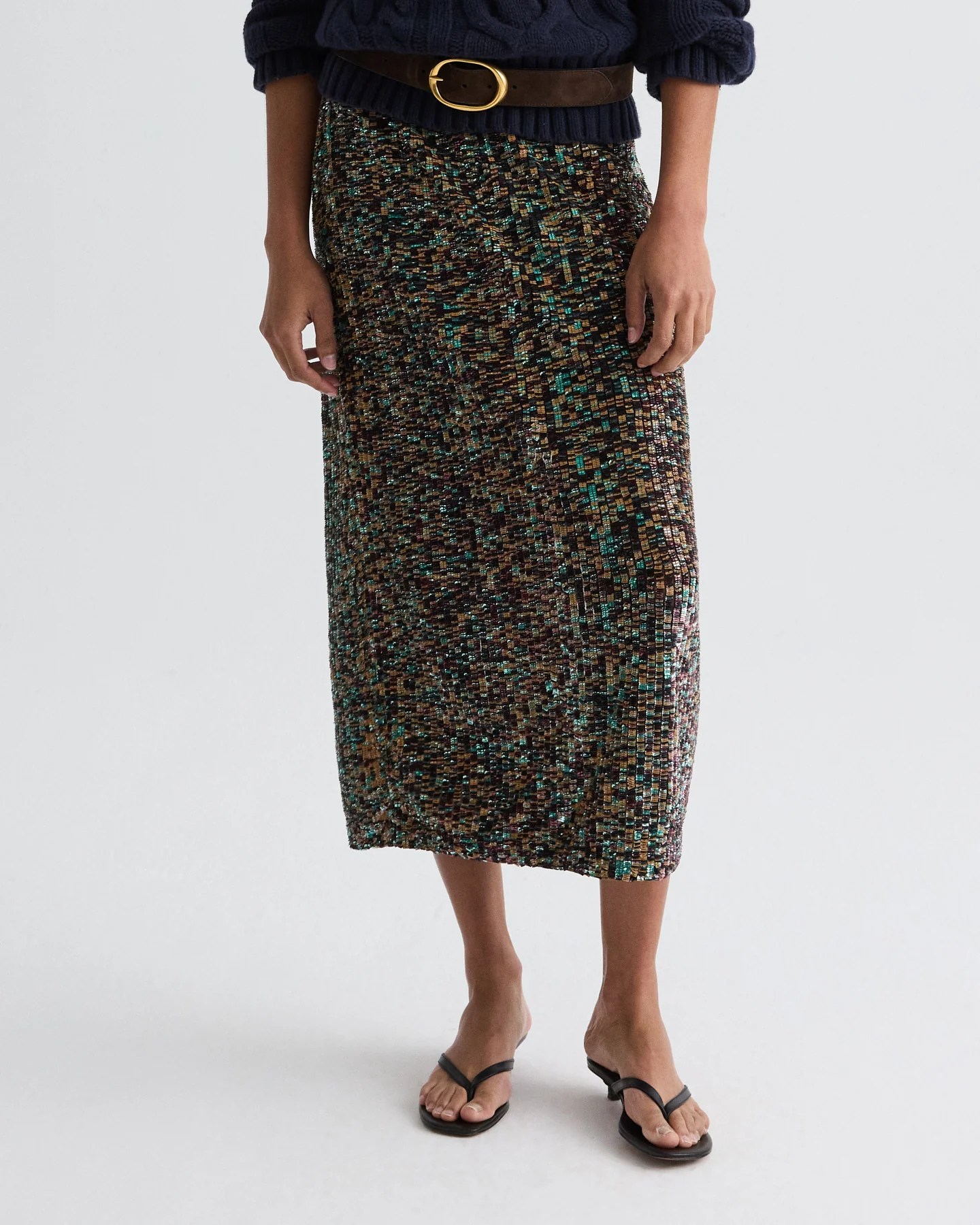 Sylkie Skirt in Sequin Abstract Sequins