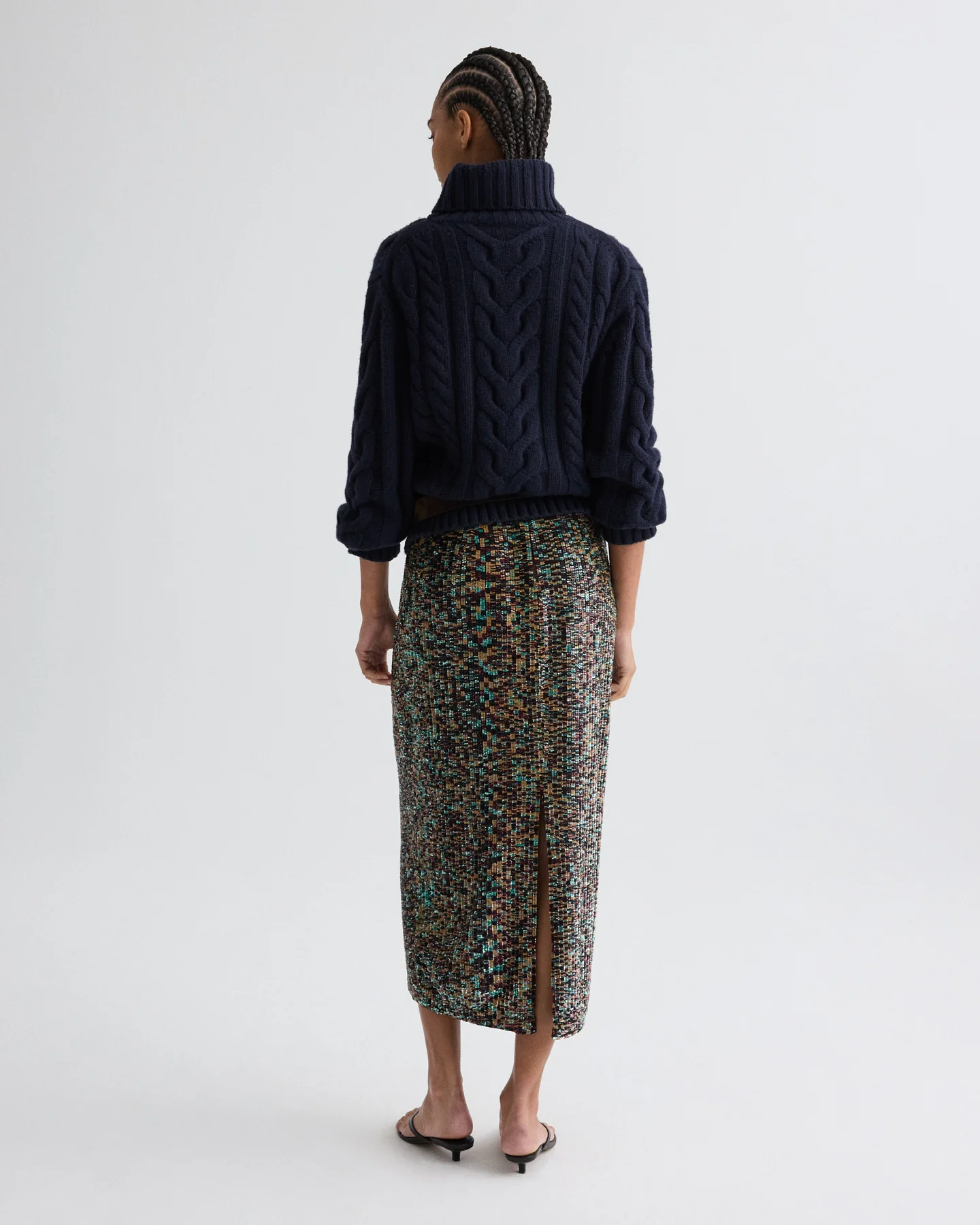 Sylkie Skirt in Sequin Abstract Sequins - Image 5