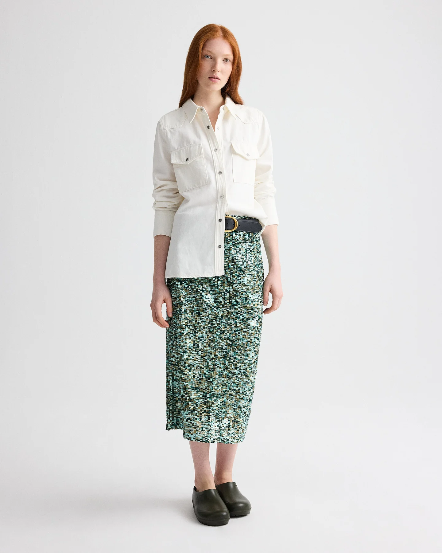 Sylkie Skirt in Sequin Abstract Multi