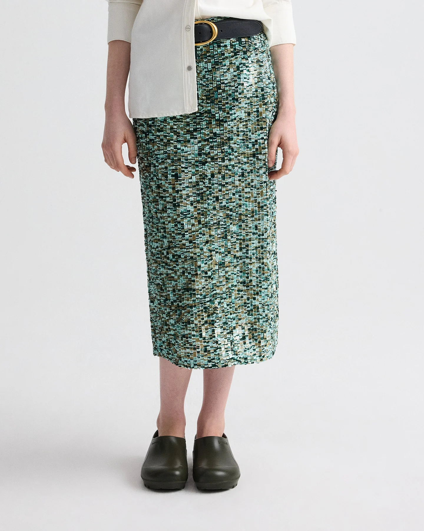 Sylkie Skirt in Sequin Abstract Multi - Image 2
