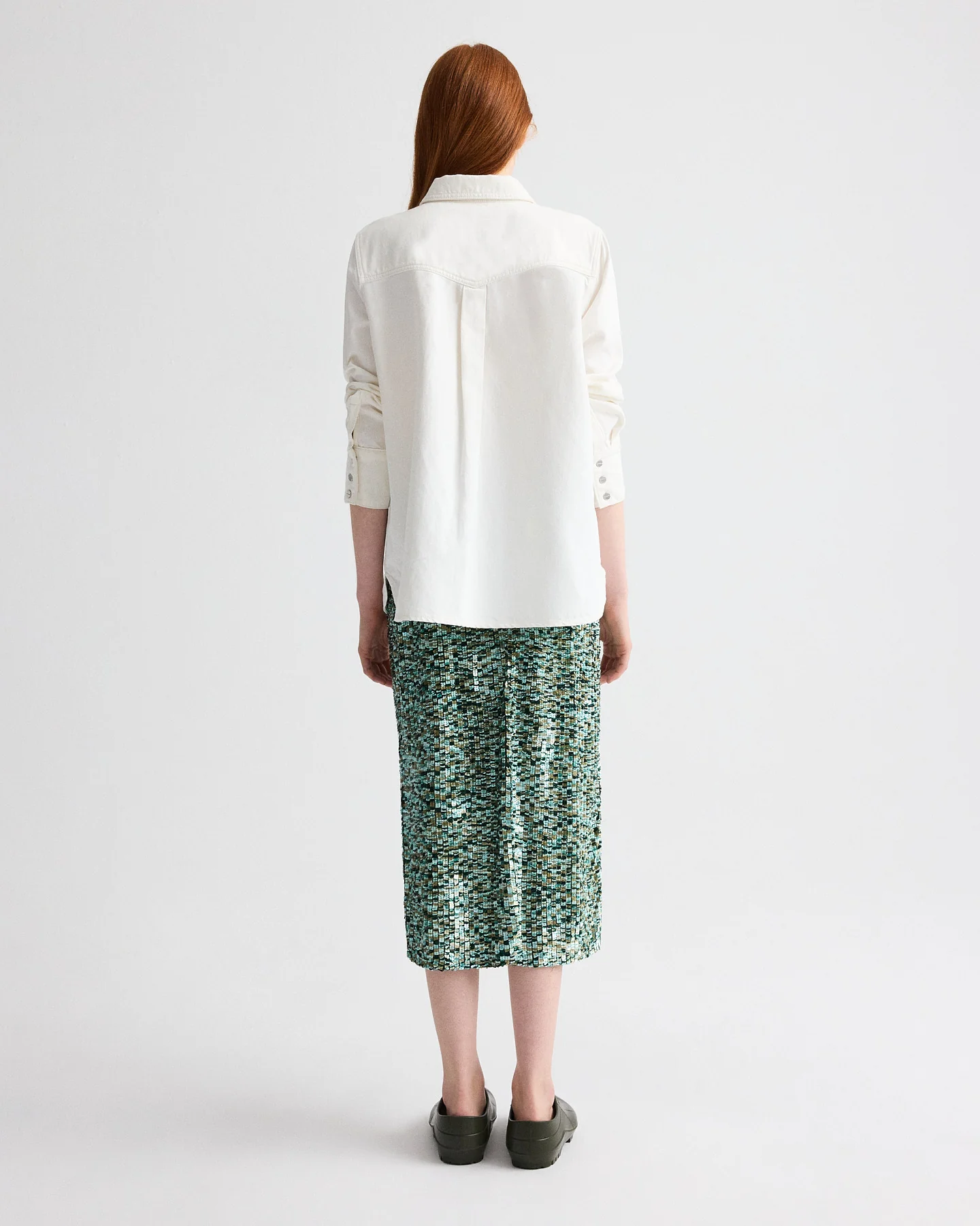 Sylkie Skirt in Sequin Abstract Multi - Image 5