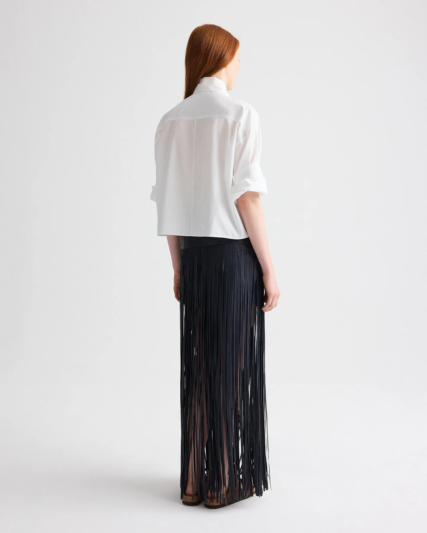 Tangled Up + Blue Skirt in Leather - Image 5