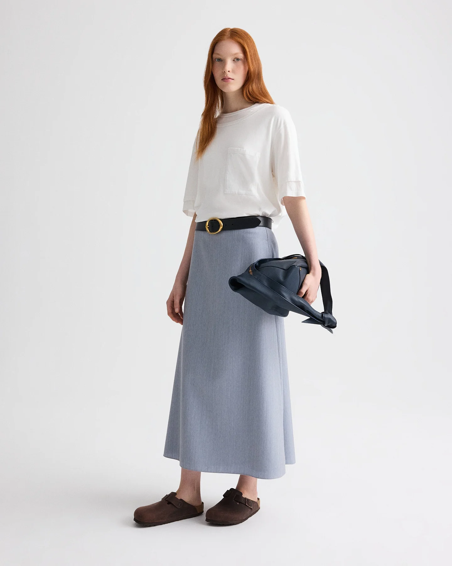 The A-Line Skirt in Compact Wool Suiting