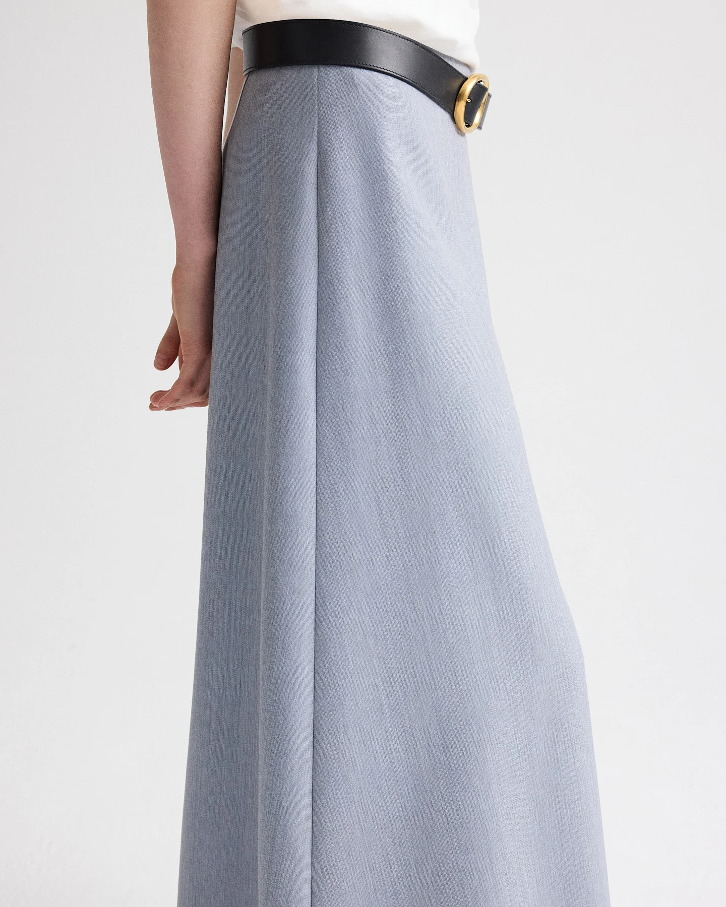 The A-Line Skirt in Compact Wool Suiting - Image 2