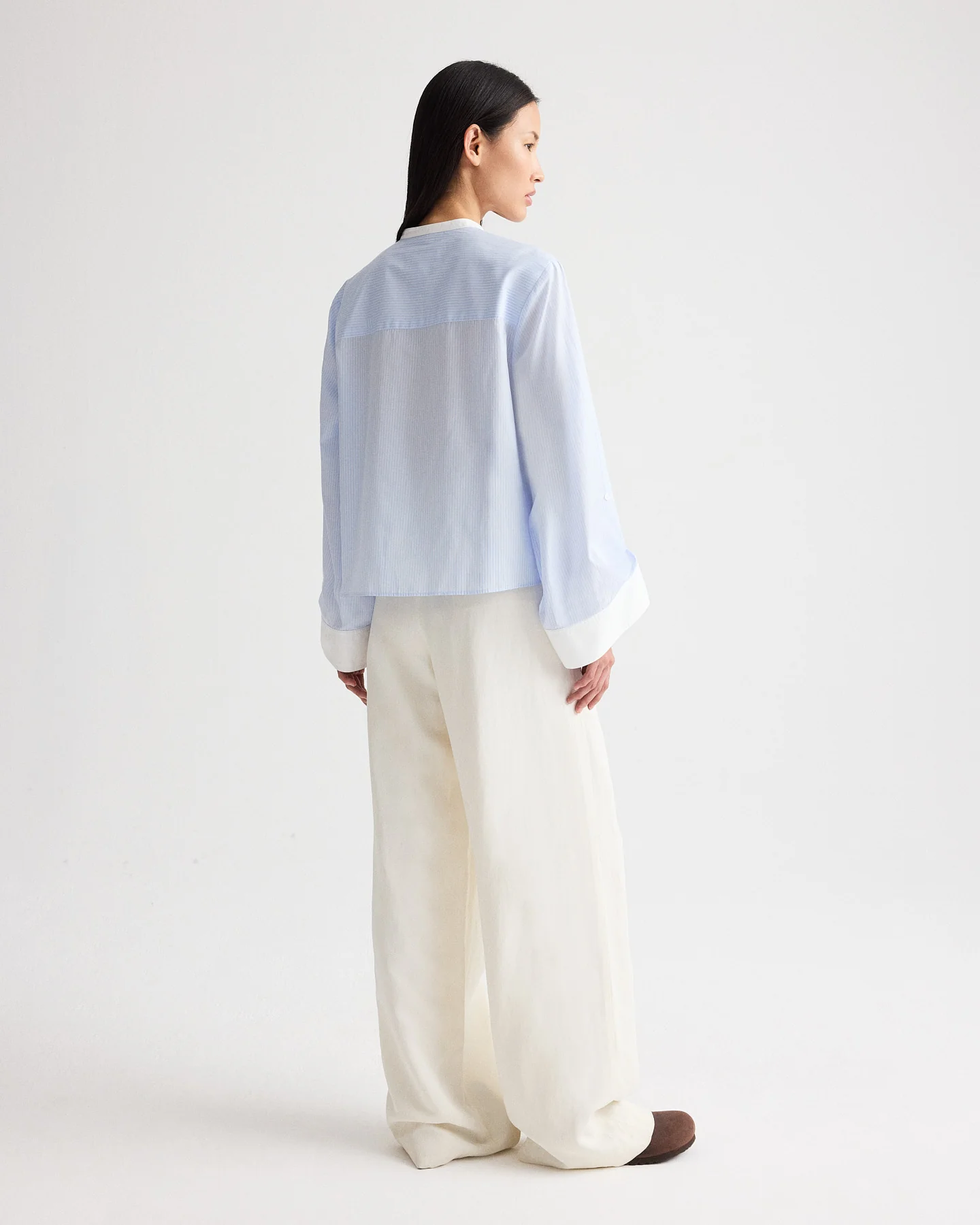 The Beau Shirt in Stripe Twill Shirting - Image 5