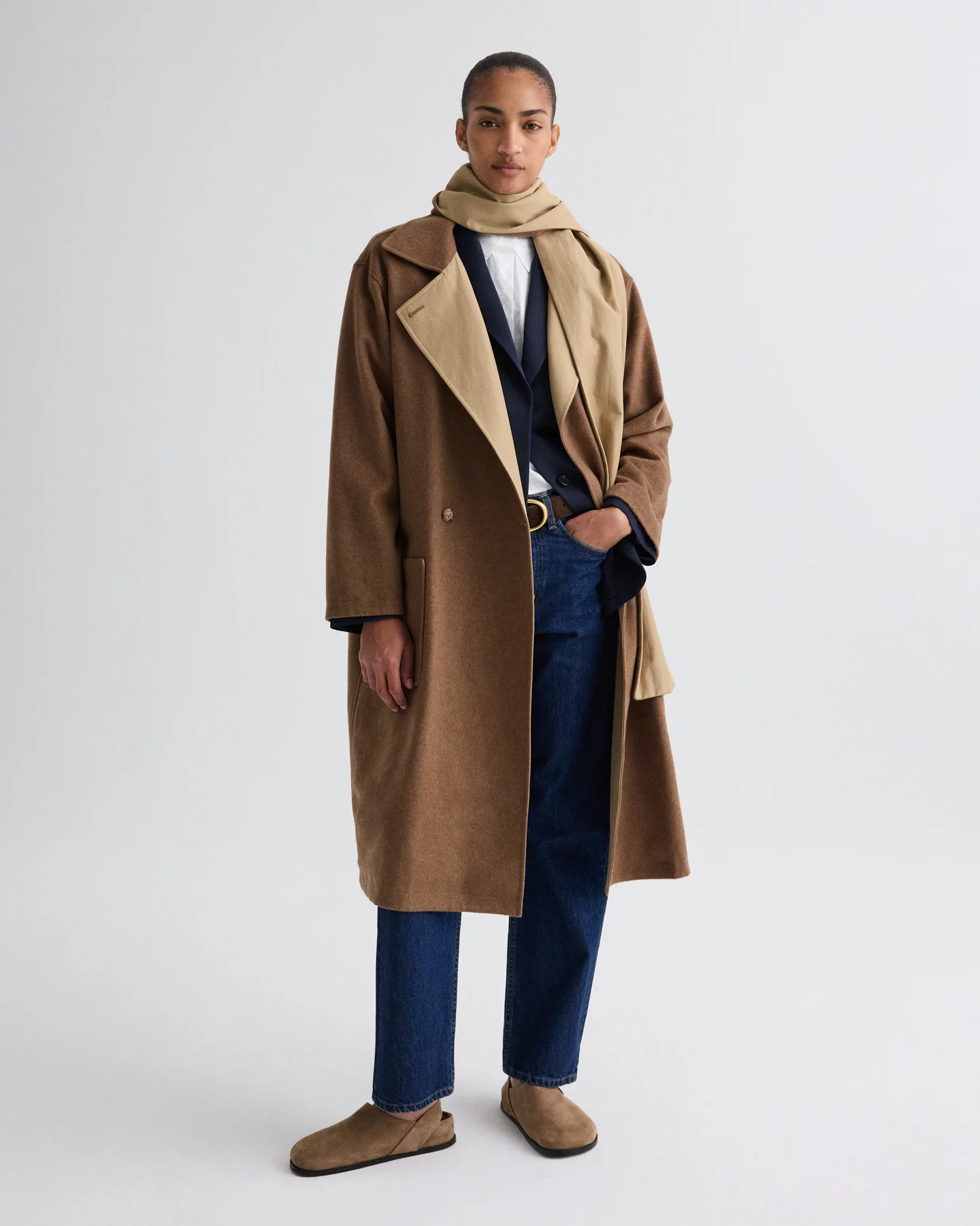 The Reversible Wrap Around Trench in Cashmere - Image 3