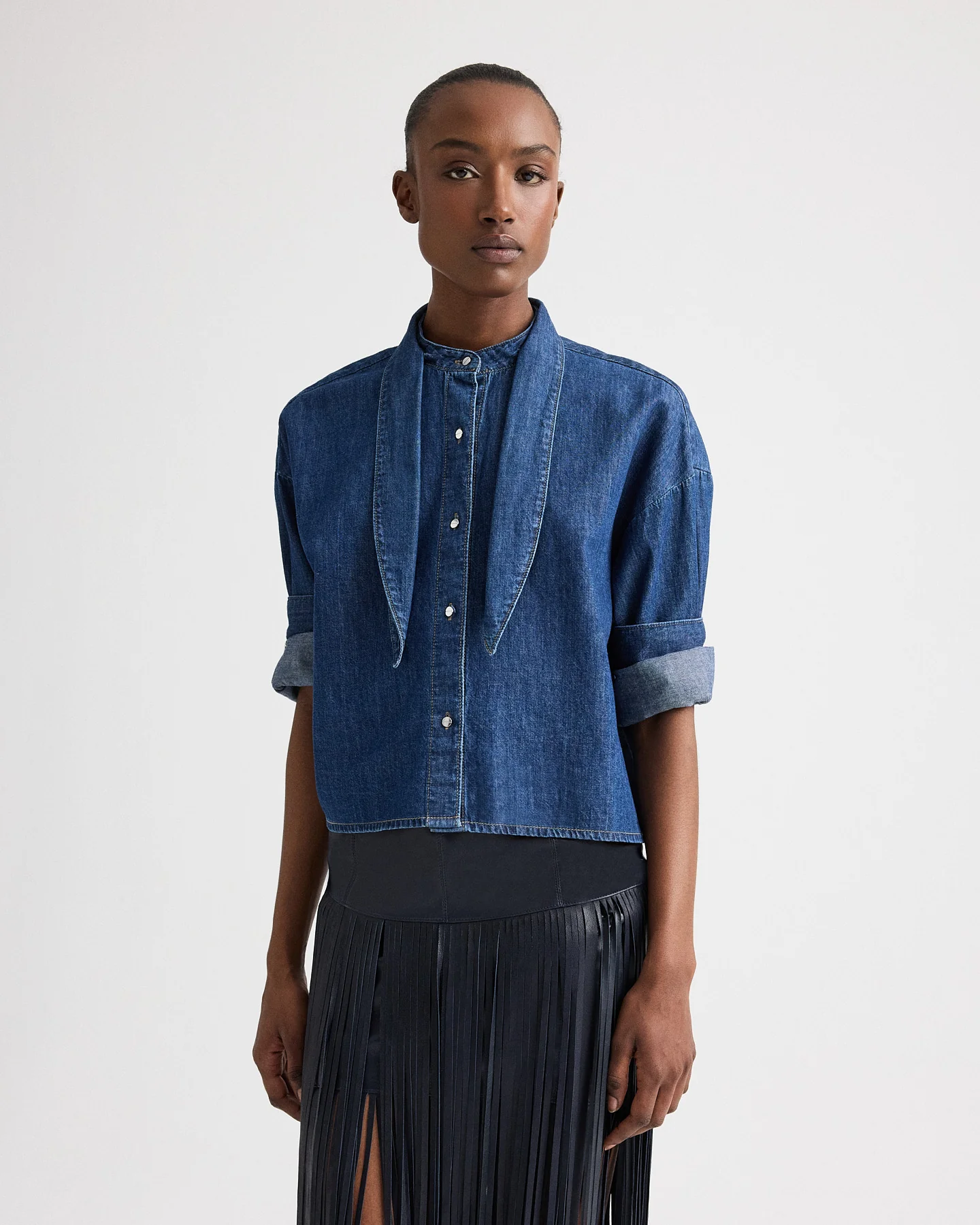 Tie One On Shirt in Denim Shirting
