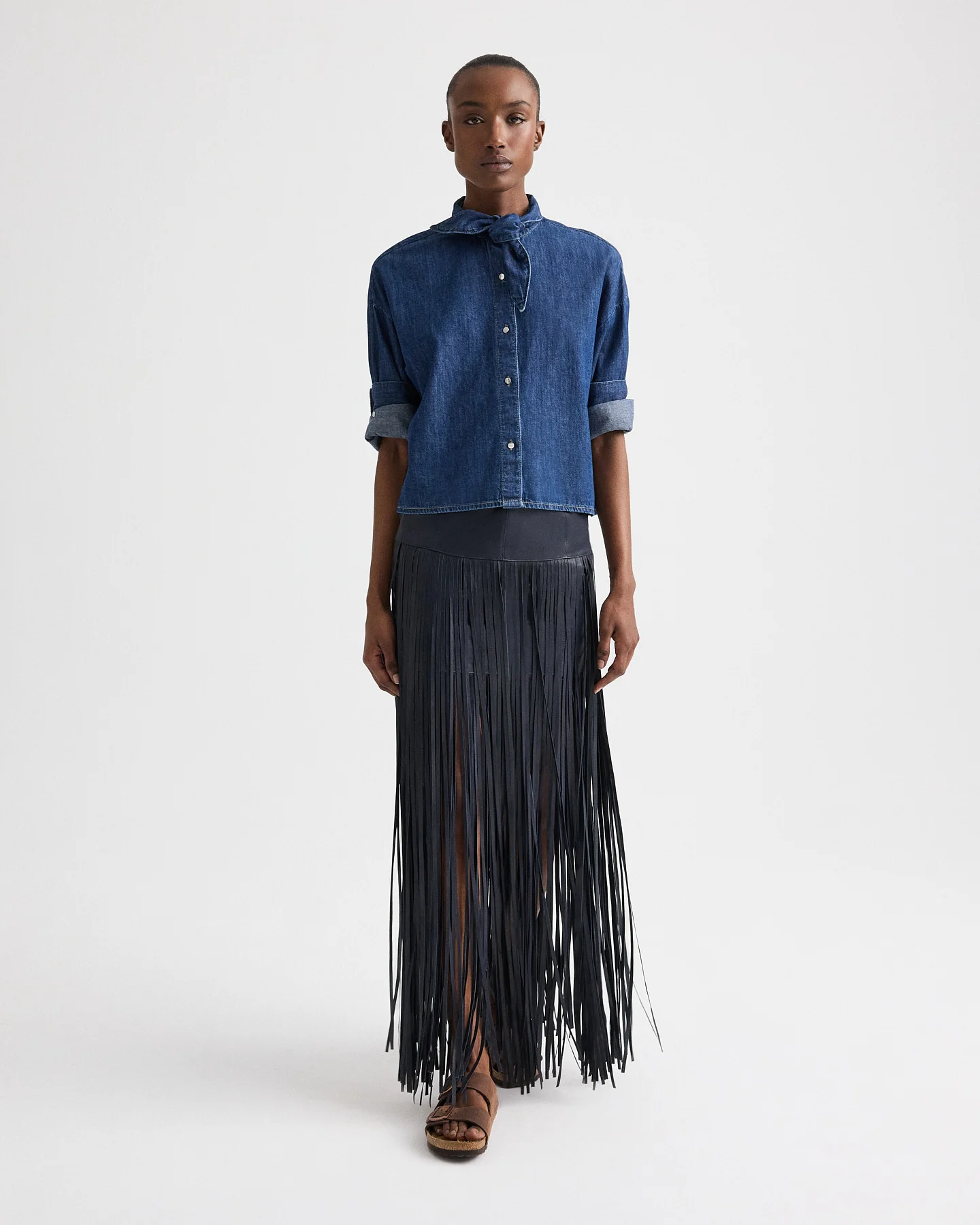 Tie One On Shirt in Denim Shirting - Image 3