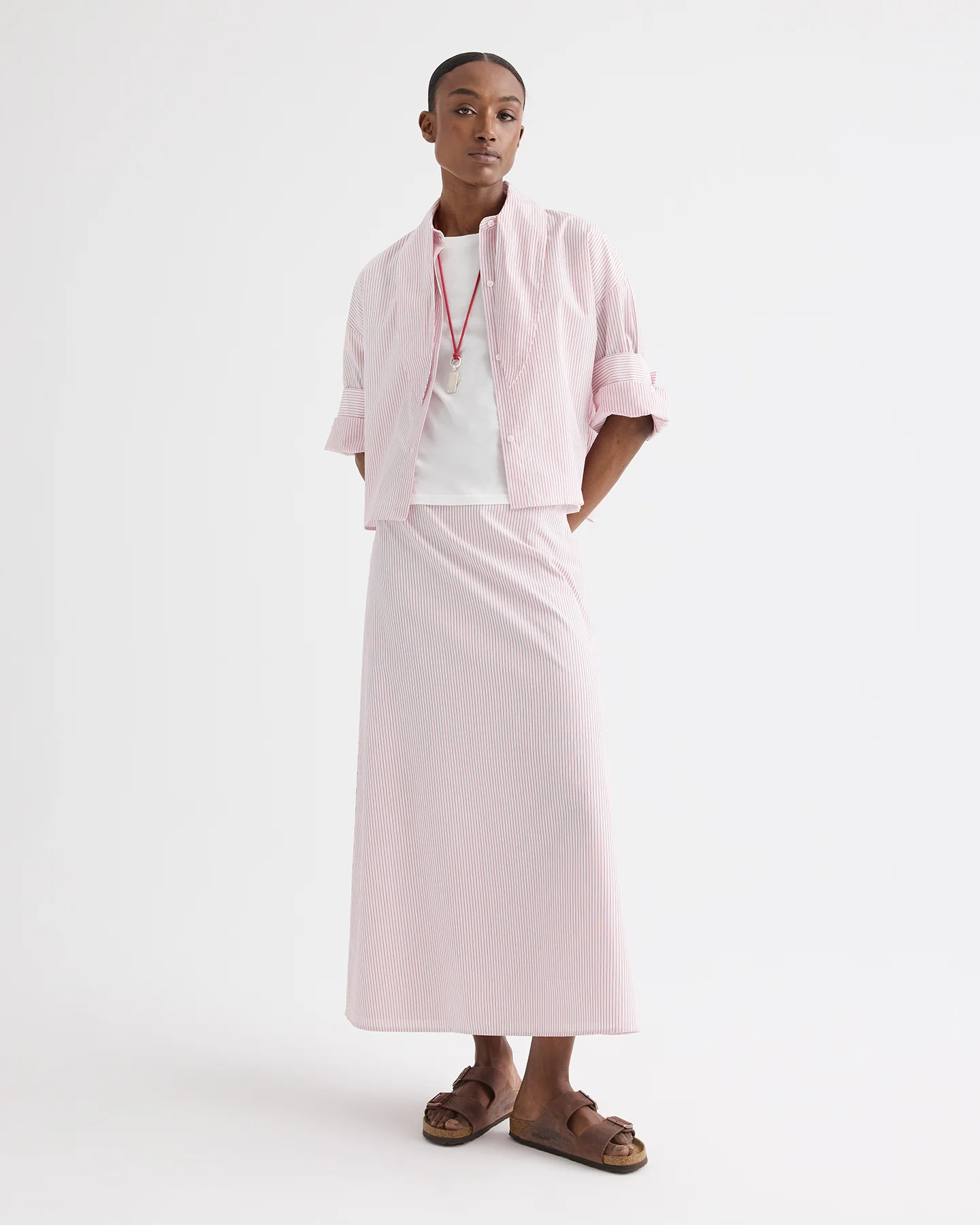 Tie One On Shirt in Cotton Stripes - Image 3