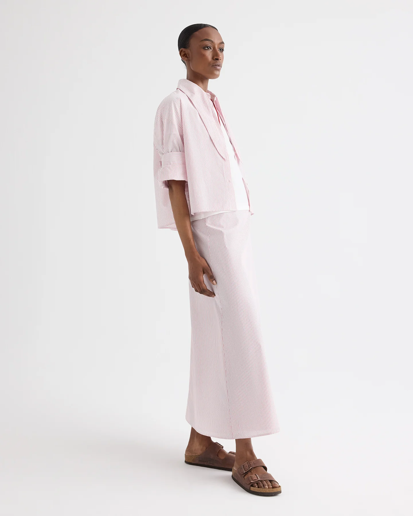 Tie One On Shirt in Cotton Stripes - Image 4