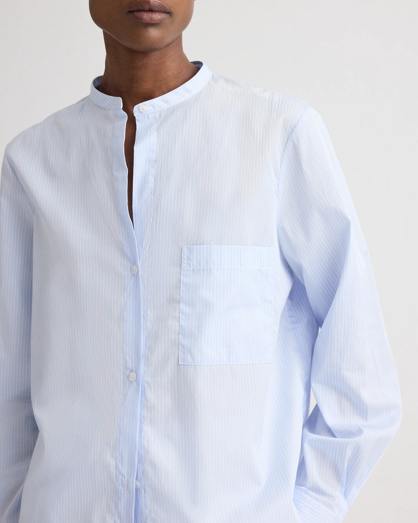 Tied Down Shirt in Stripe Twill Shirting - Image 2