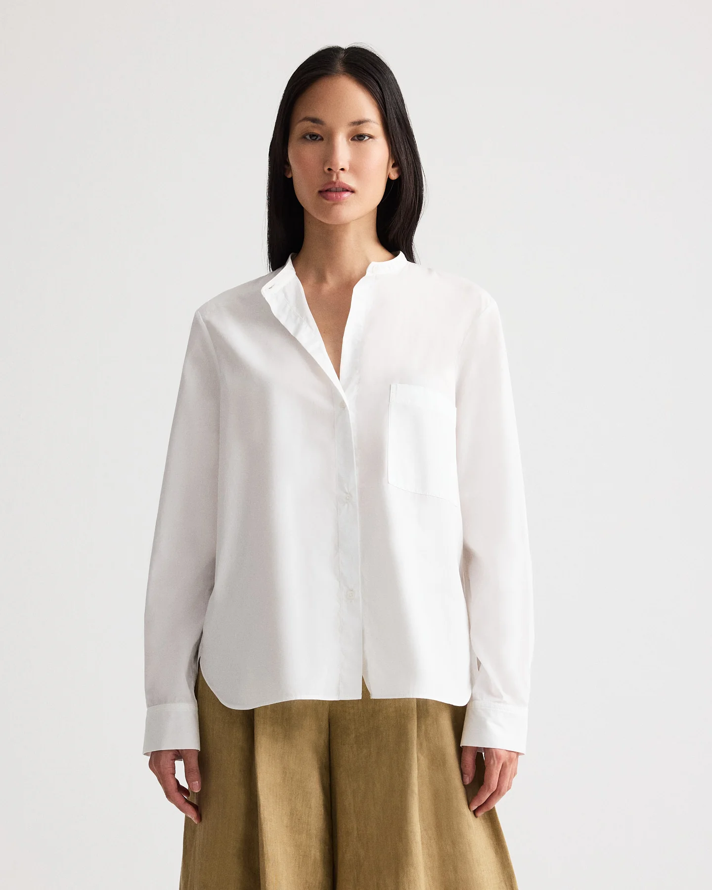 Tied Down Shirt in Superfine Cotton Shirting