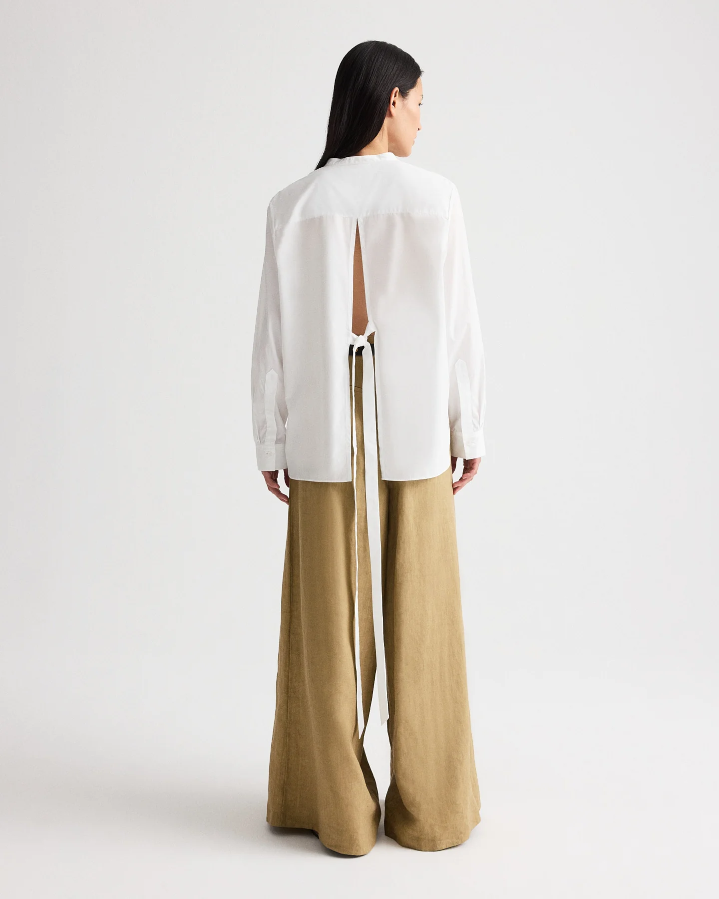 Tied Down Shirt in Superfine Cotton Shirting - Image 5