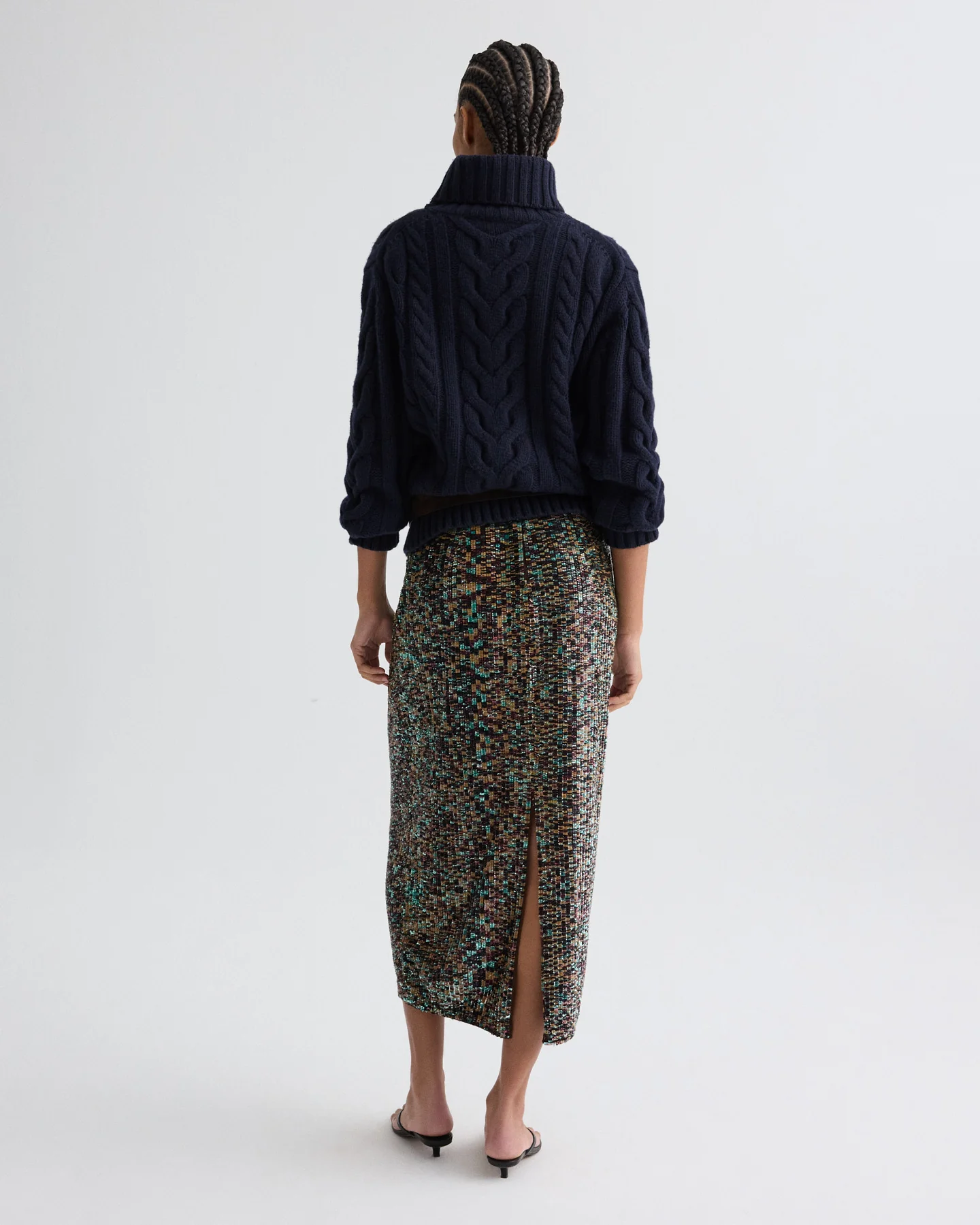Traveling T Neck Sweater in Italian Cashmere - Image 5
