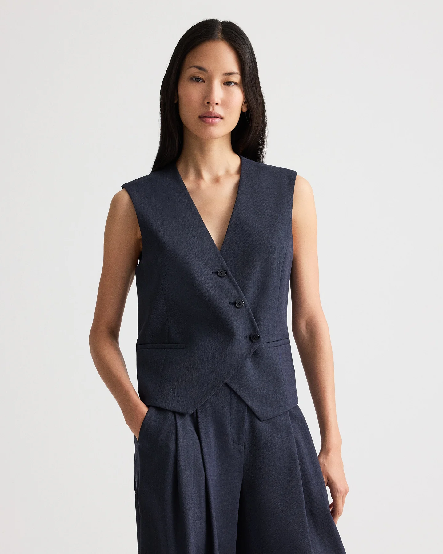 Tyler Vest in Italian Wool Twill