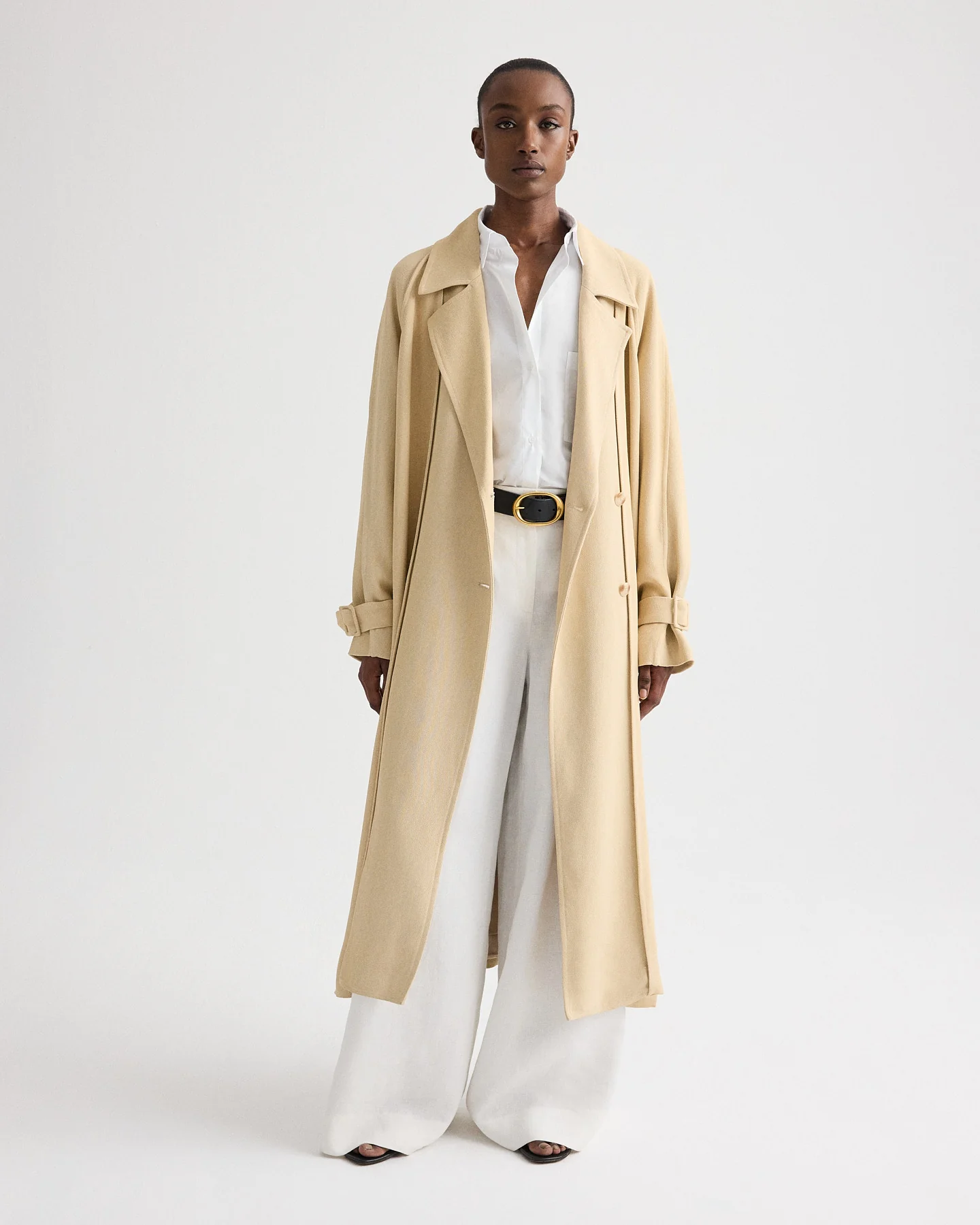 Unfinished Business Coat in Fluid Gabardine