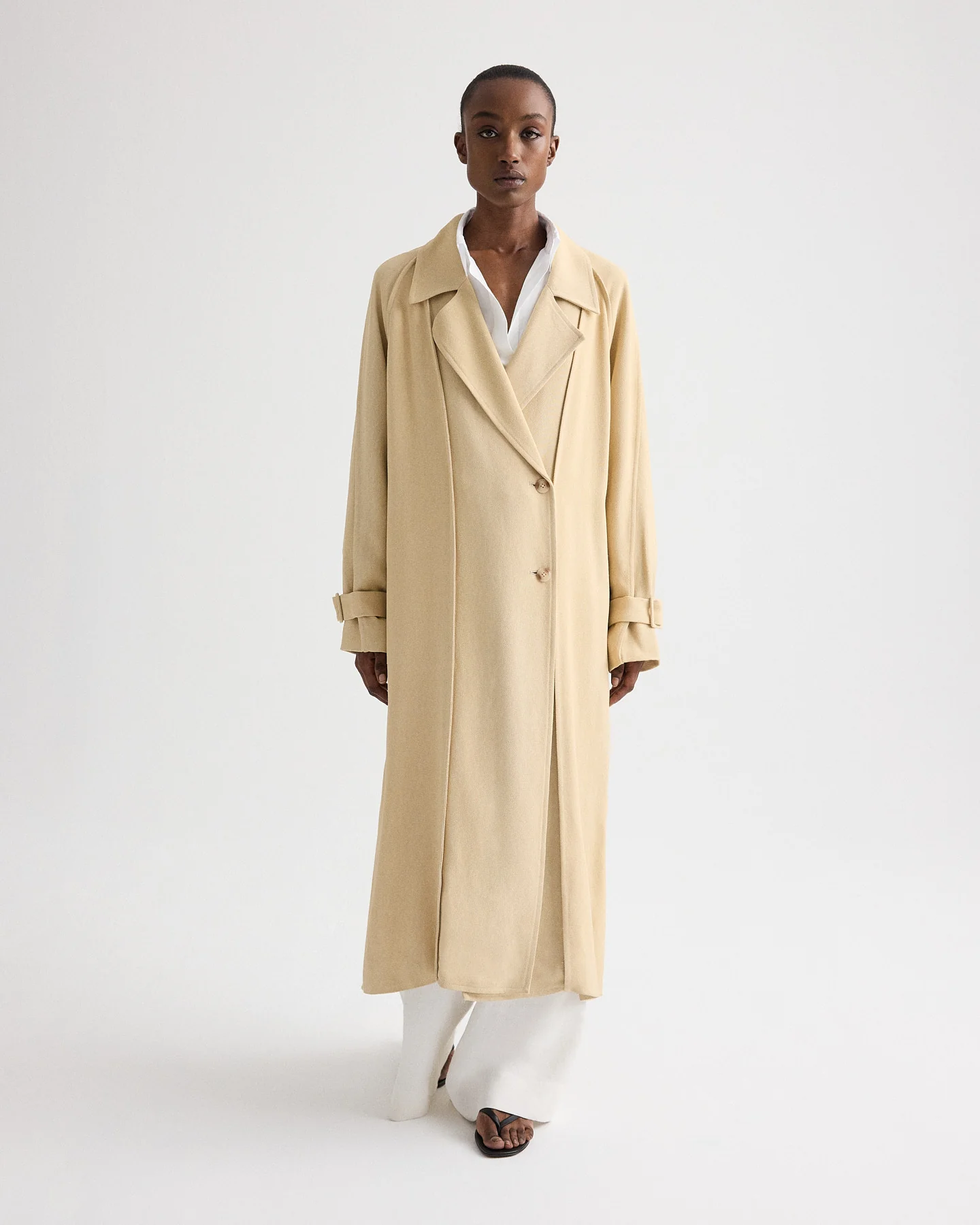 Unfinished Business Coat in Fluid Gabardine - Image 3