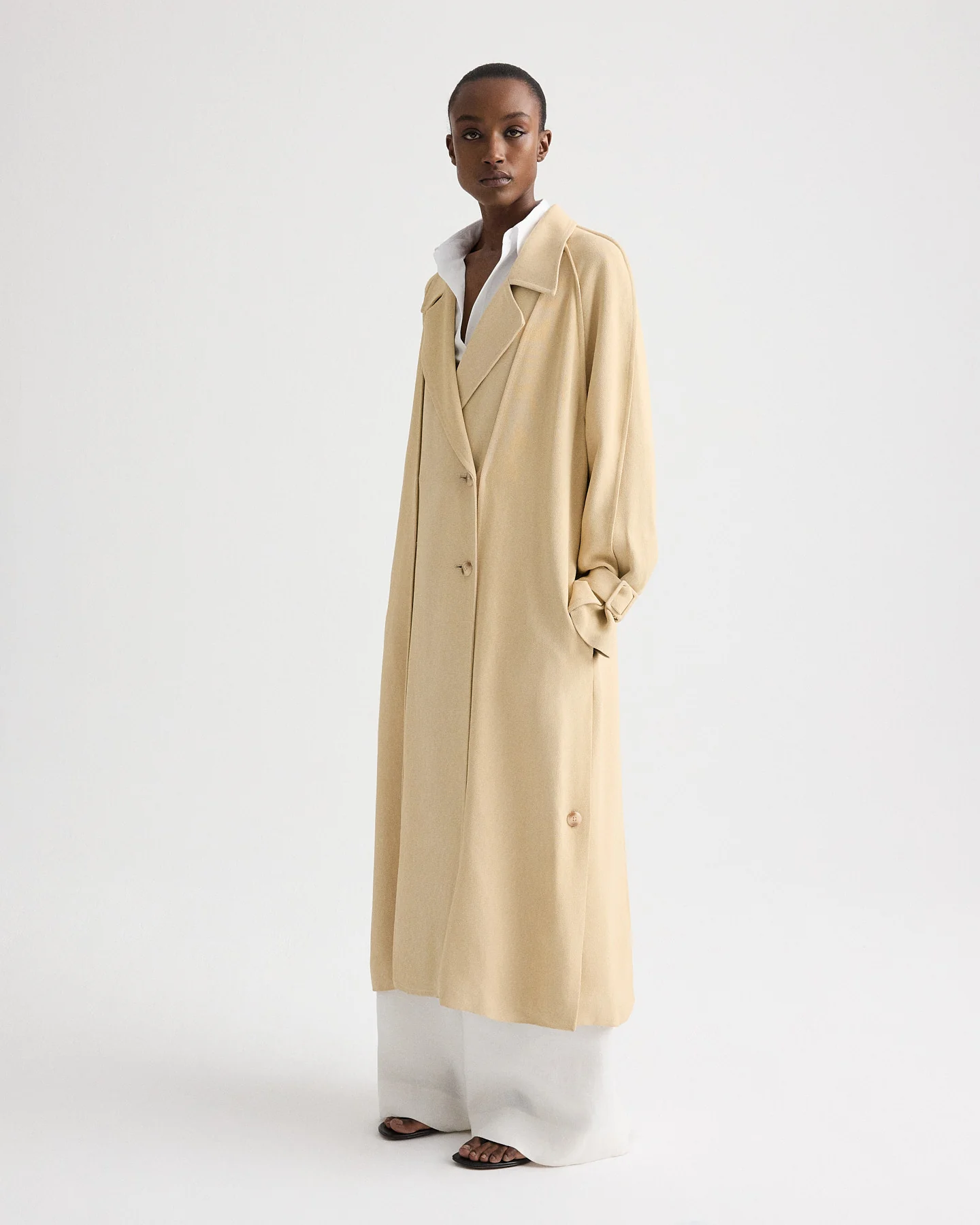 Unfinished Business Coat in Fluid Gabardine - Image 4