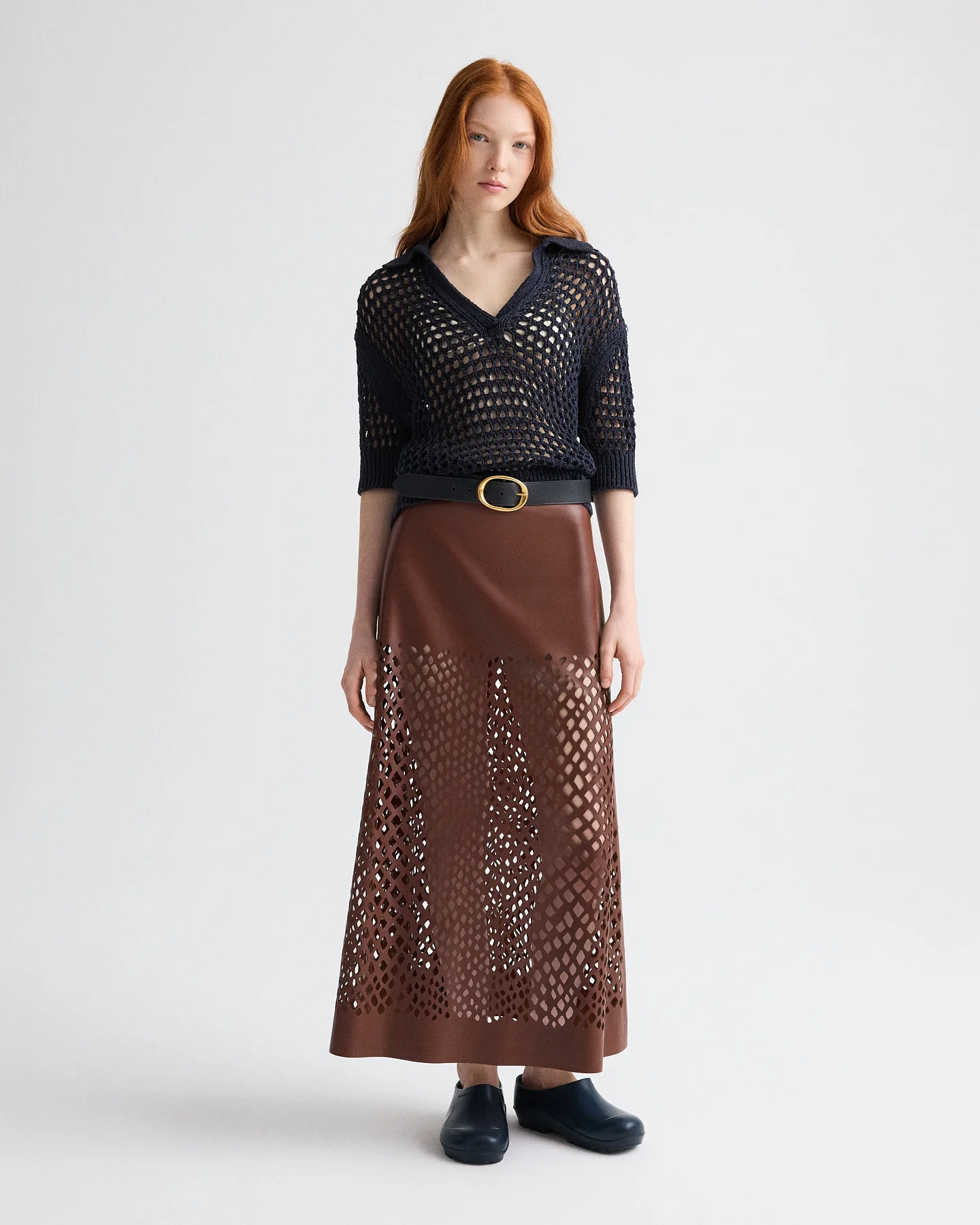 Unspoken Truth Polo Sweater in Linen Silk - Image 3