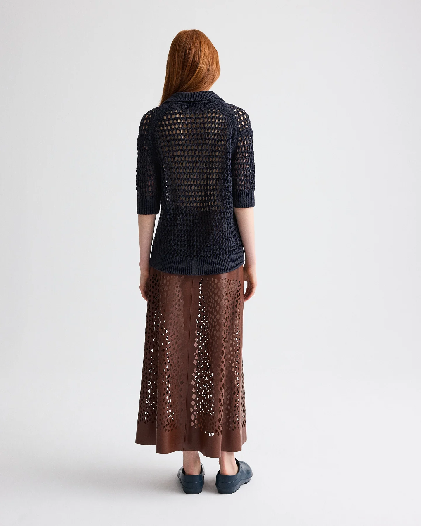 Unspoken Truth Polo Sweater in Linen Silk - Image 5