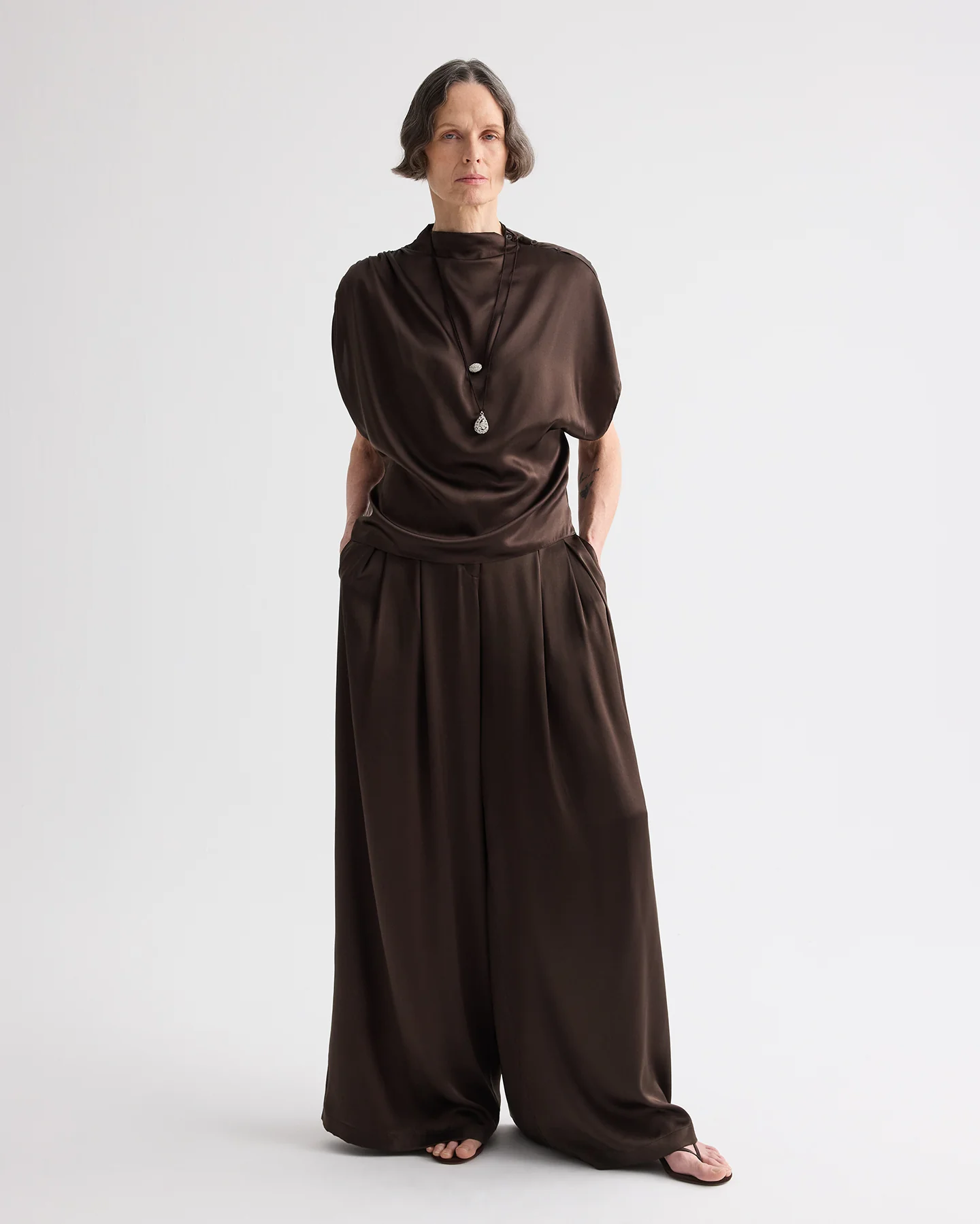Wish You Would Top in Washed Silk Charmeuse - Image 3
