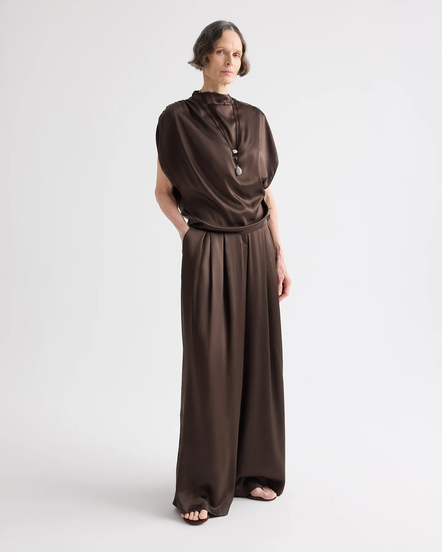 Wish You Would Top in Washed Silk Charmeuse - Image 4