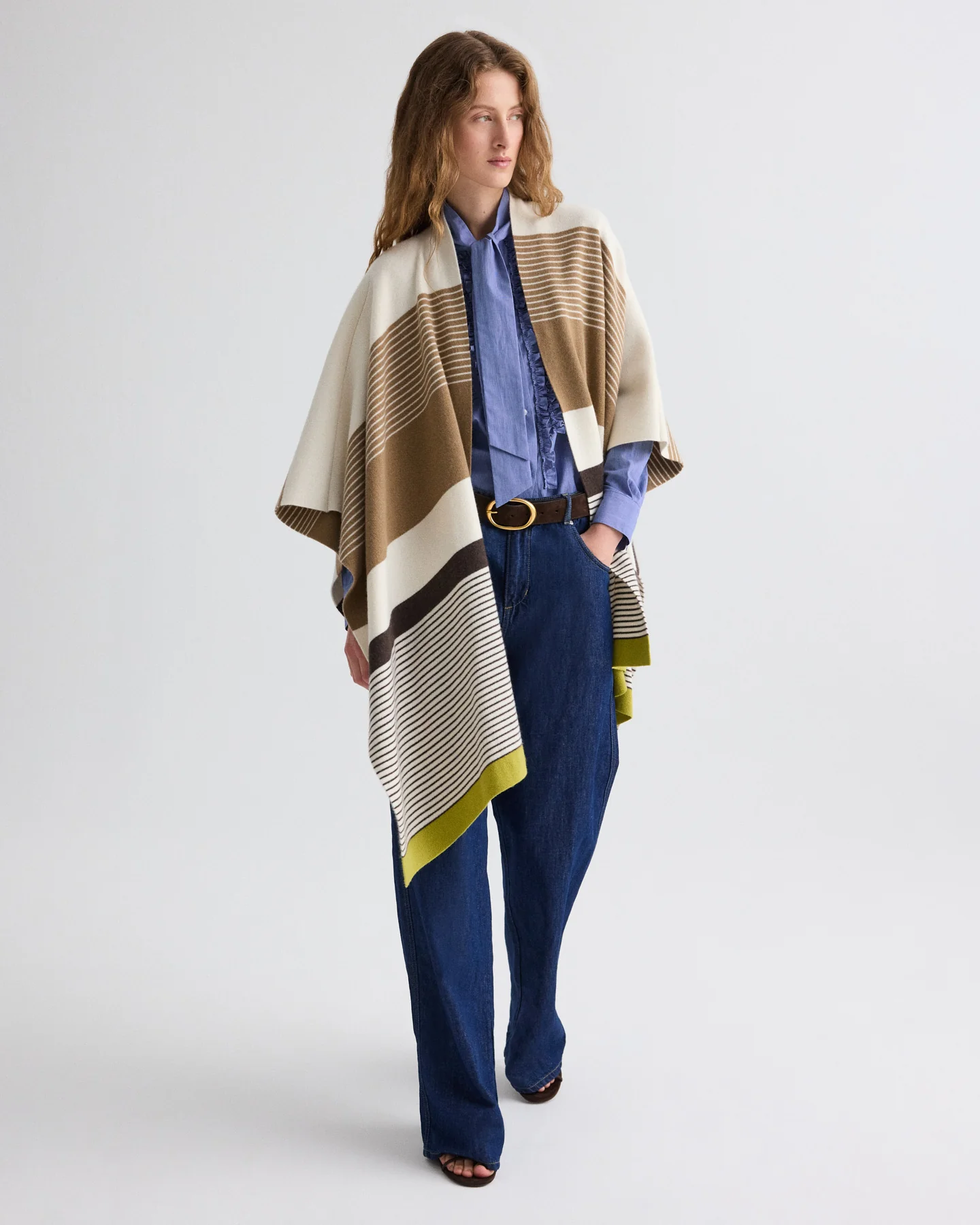 Wrapped Around Poncho in Cashmere - Image 2